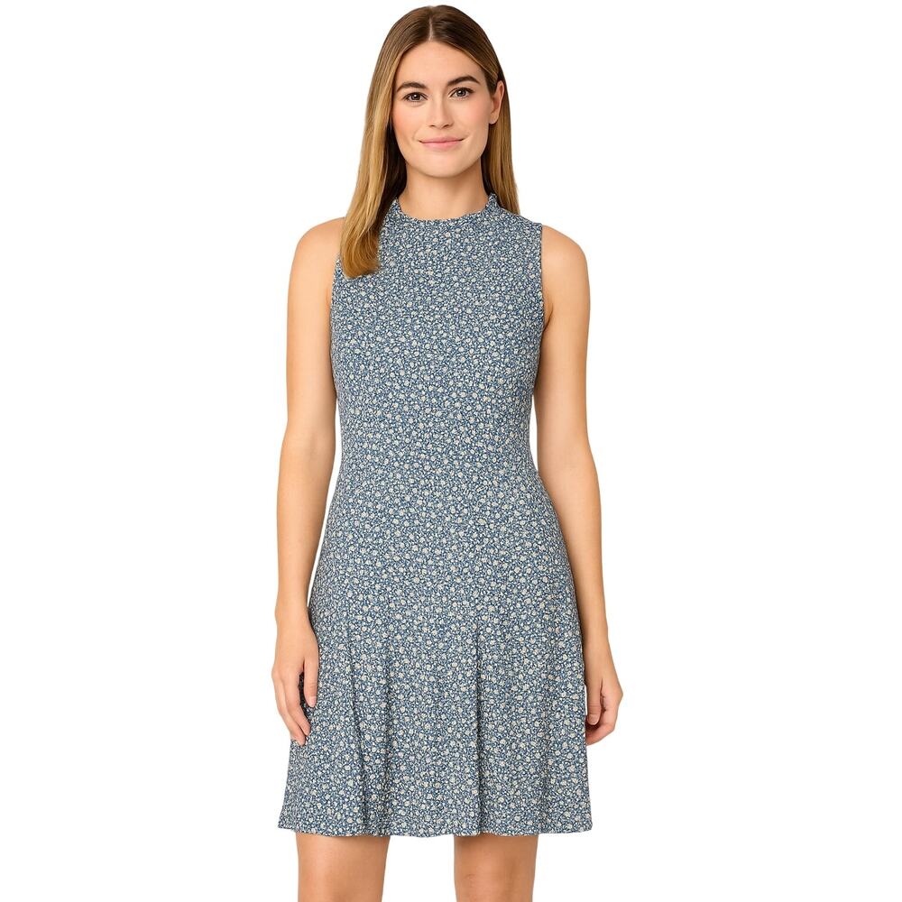 Tularosa Sleeveless Floral Dress in Navy & Creme – EUC, Size Small